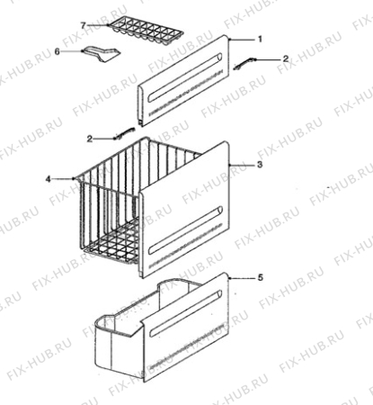 Взрыв-схема холодильника Husqvarna Electrolux QT39F - Схема узла Furniture
