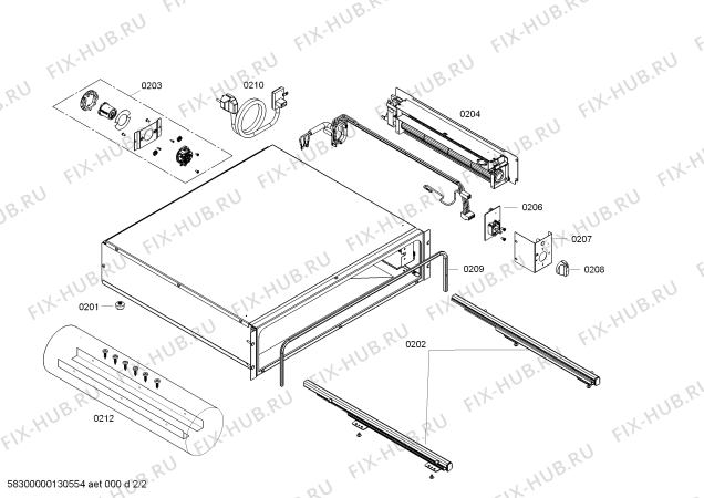 Схема №1 WS261130 с изображением Панель для духового шкафа Bosch 00473450