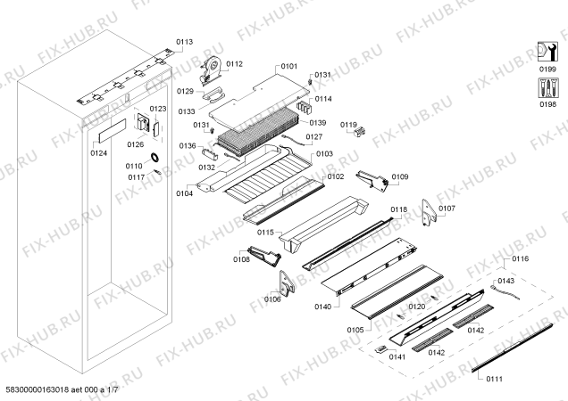 Схема №3 CIR36MIIL1 K 1911 VI с изображением Плата для холодильной камеры Bosch 00711053