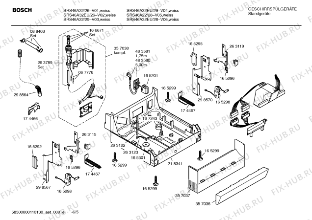 Схема №1 SL35262SK с изображением Регулятор уровня воды для посудомойки Bosch 00263097