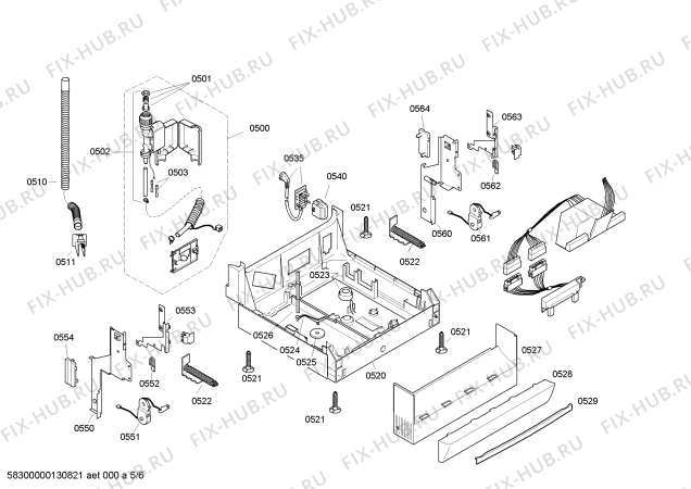 Взрыв-схема посудомоечной машины Bosch SRS40E12EU - Схема узла 05