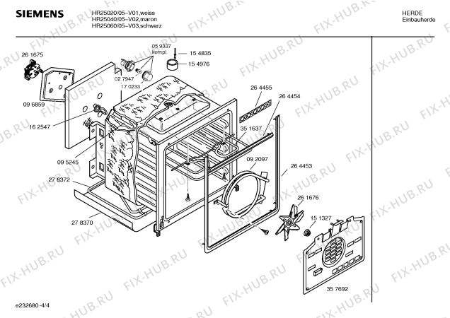Схема №2 HR25020 с изображением Инструкция по эксплуатации для духового шкафа Siemens 00520716