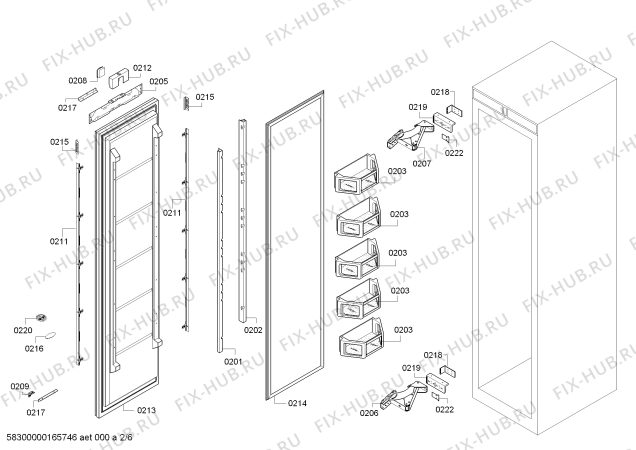 Схема №4 TE42UKIT10 с изображением Уплотнитель для холодильника Bosch 00244666