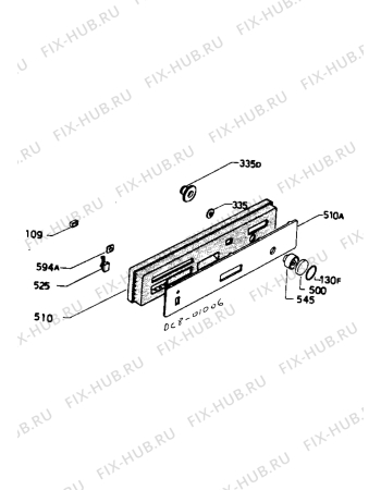 Взрыв-схема посудомоечной машины Zanussi ID6430W - Схема узла Command panel 037