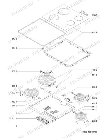 Схема №1 AKM 950/NE/02 с изображением Затычка для плиты (духовки) Whirlpool 481244039483