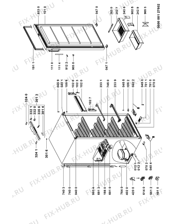 Схема №1 GKMT 2994/2 FH с изображением Вапорайзер для холодильника Whirlpool 481251138144