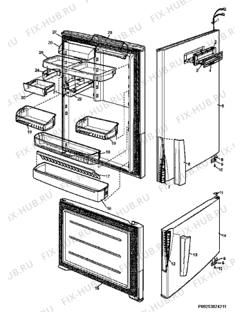 Взрыв-схема холодильника Rex Electrolux RC510SNF-RUER - Схема узла Section 2