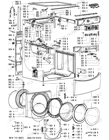 Схема №2 707 MT/CM с изображением Декоративная панель для стиральной машины Whirlpool 481245214257