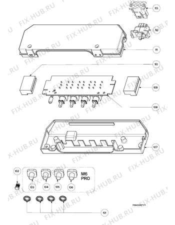 Взрыв-схема вытяжки Electrolux EFA90531X - Схема узла Section 2