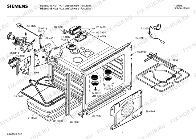 Схема №2 HB55074SK с изображением Инструкция по эксплуатации для духового шкафа Siemens 00527064