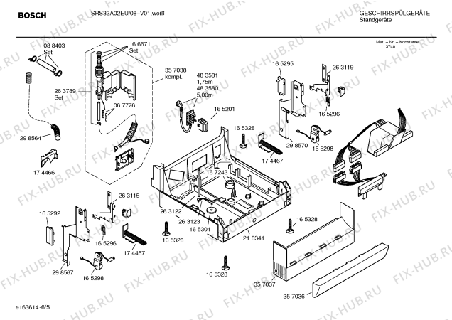 Схема №2 SRS33A02EU с изображением Модуль управления для посудомоечной машины Bosch 00488230