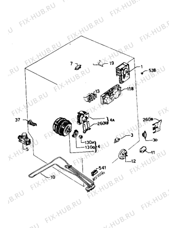 Взрыв-схема посудомоечной машины Zanussi ID6430W - Схема узла Electrical equipment