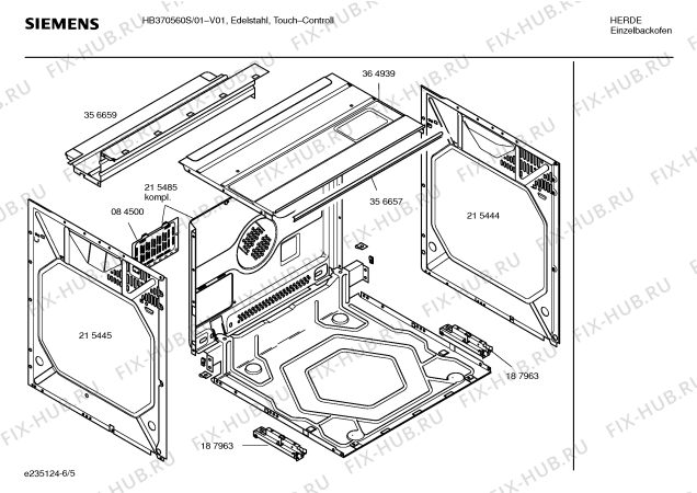 Схема №1 HB370560S с изображением Инструкция по эксплуатации для плиты (духовки) Siemens 00589530
