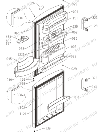 Взрыв-схема холодильника Gorenje RK61620C (444928, HZS3167) - Схема узла 02