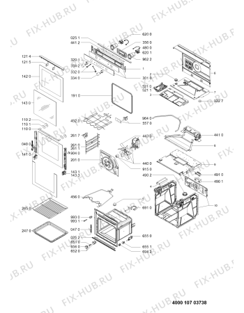 Схема №1 AKZM 756/IXL с изображением Панель для духового шкафа Whirlpool 481010711168