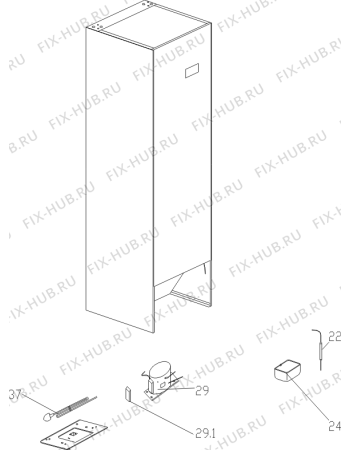 Взрыв-схема холодильника Gorenje RK4172ANW (730541, HZS29293) - Схема узла 03