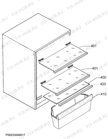 Взрыв-схема холодильника Husqvarna QR85W - Схема узла Internal parts