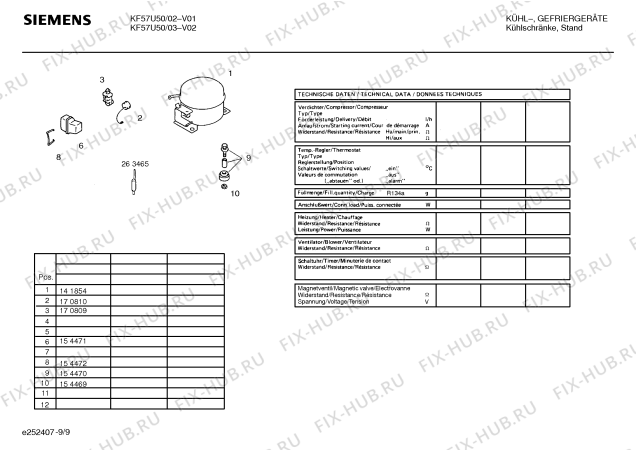 Схема №2 KFU5750 с изображением Инструкция по установке/монтажу для холодильника Siemens 00522403