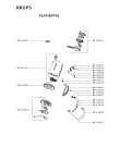 Схема №1 FLF32W/7Y0 с изображением Корпусная деталь для электрочайника Krups MS-620029
