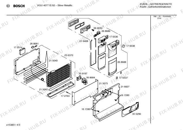 Схема №1 KGU4077IE с изображением Дверь для холодильной камеры Bosch 00236113