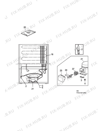 Взрыв-схема холодильника Electrolux EUC29320W - Схема узла C10 Cold, users manual
