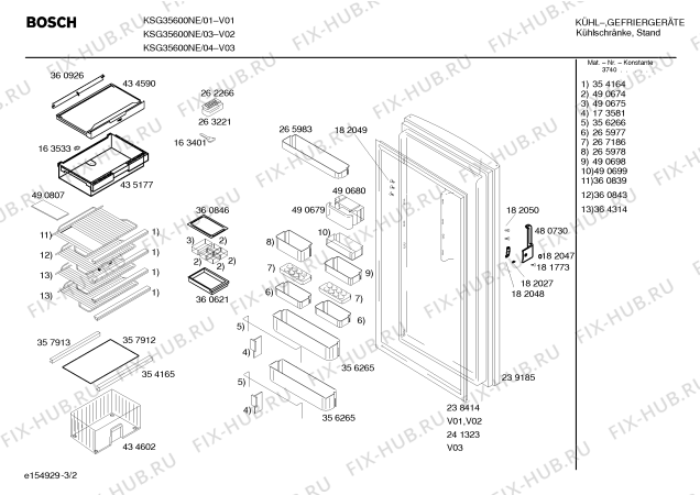 Схема №2 KSR35622 с изображением Дверь для холодильника Bosch 00239185