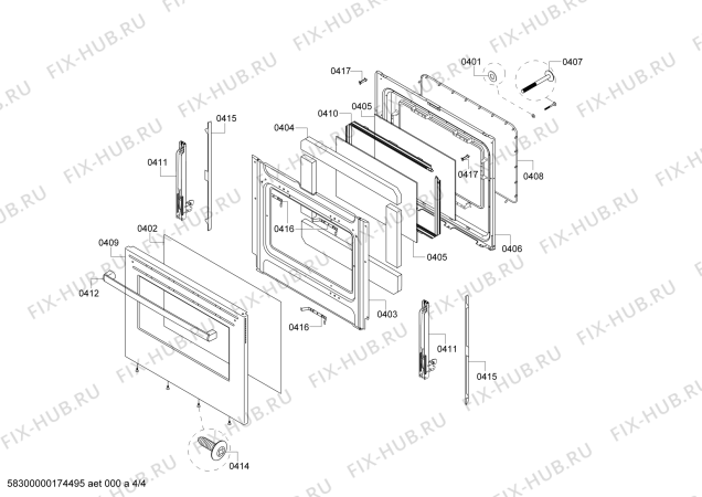 Схема №1 HES3063U с изображением Панель для плиты (духовки) Bosch 00249768