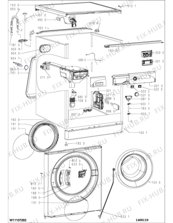 Схема №1 FWG71083WPL с изображением Другое для стиральной машины Whirlpool 488000512307