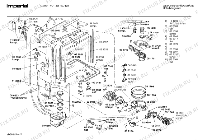 Схема №1 GS961 GS961(03) с изображением Панель для посудомойки Bosch 00289853
