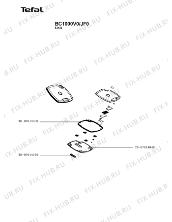 Схема №1 BC1000V0/JF0 с изображением Элемент корпуса для электровесов Tefal TS-07014040