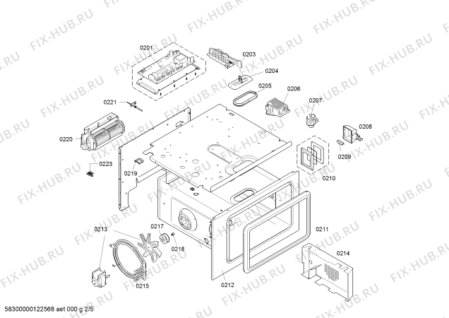 Схема №1 BS271110 с изображением Рамка для плиты (духовки) Bosch 00479211