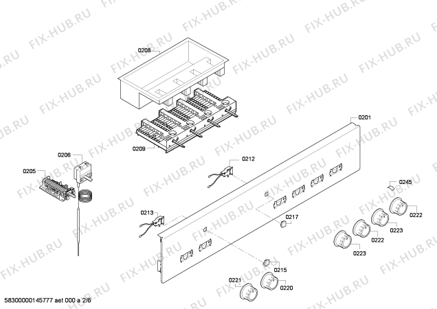 Схема №1 E12M12W3 с изображением Переключатель для плиты (духовки) Bosch 00625835