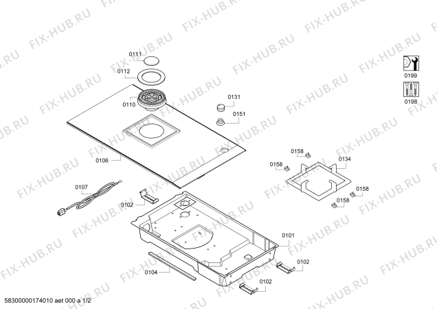 Схема №1 PSA326B21E 1W HE C30F BO SEMI-PROFI с изображением Комплект форсунок для духового шкафа Siemens 00623476