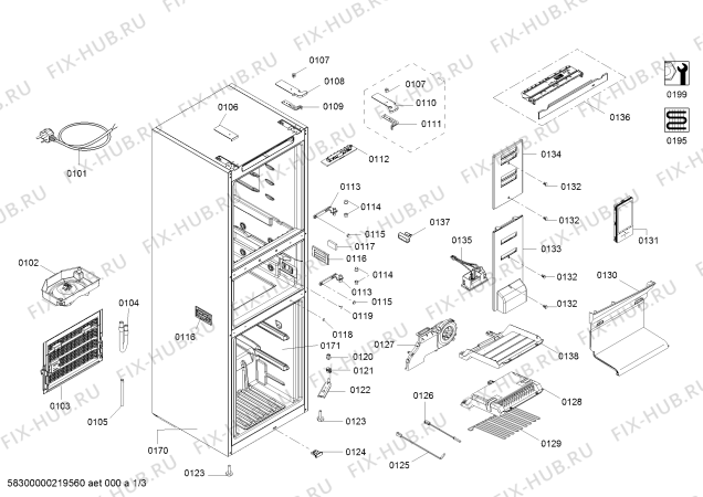 Схема №1 KG32HA26EC с изображением Дверь для холодильной камеры Siemens 00715736