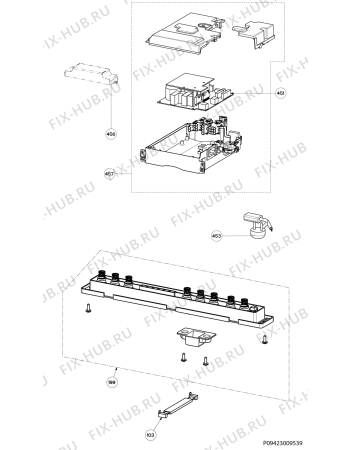 Взрыв-схема вытяжки Electrolux EFF55680BX - Схема узла Command panel 037