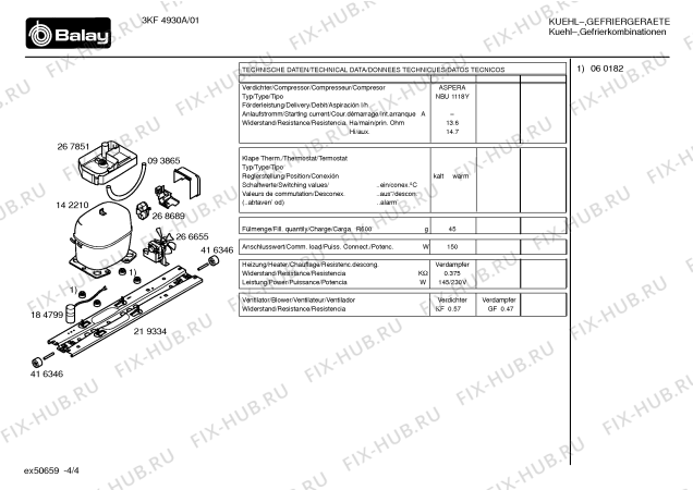 Взрыв-схема холодильника Balay 3KF4930A - Схема узла 04