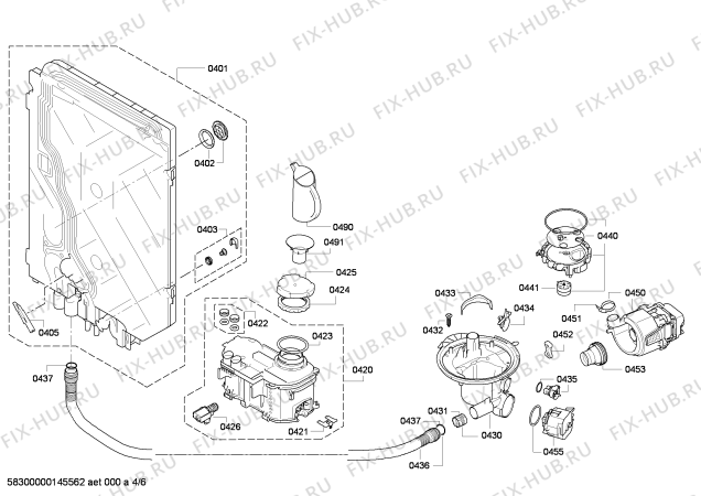 Схема №2 SN6TIE01GB с изображением Передняя панель для посудомоечной машины Bosch 00675893