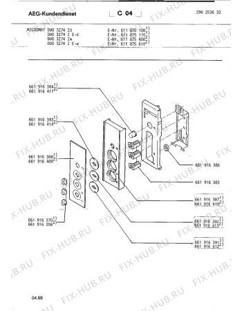 Взрыв-схема микроволновой печи Aeg MICROMAT DUO 3274ZD - Схема узла Section1