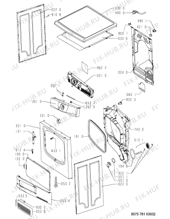 Схема №1 AWZ 7813 с изображением Обшивка для сушильной машины Whirlpool 481245214619