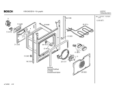 Схема №1 HBN2360GB с изображением Передняя часть корпуса для духового шкафа Bosch 00366709