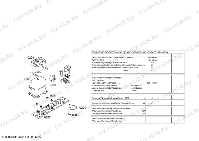 Взрыв-схема холодильника Siemens KT14RV20 - Схема узла 02