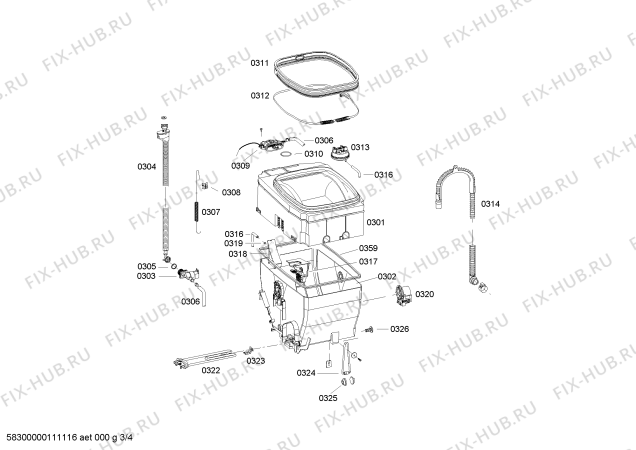 Схема №2 WOR12121IT с изображением Панель управления для стиралки Bosch 00445847