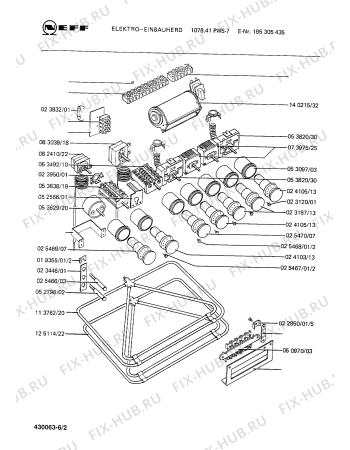 Взрыв-схема плиты (духовки) Neff 195305435 1078.41PWS-7 - Схема узла 02