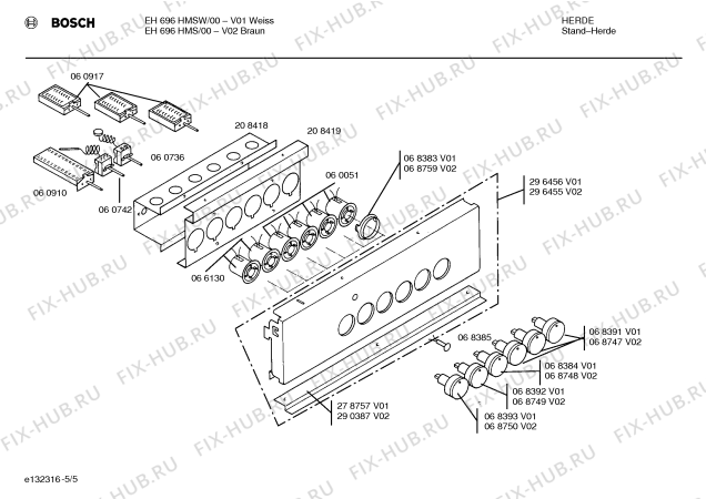 Схема №2 HS9104 с изображением Варочная панель для электропечи Bosch 00278796