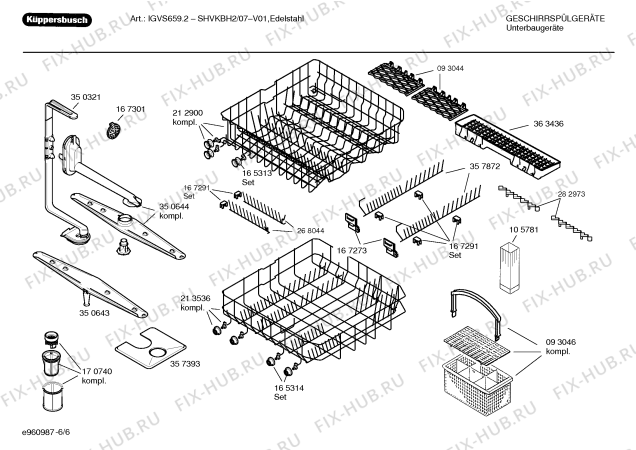 Взрыв-схема посудомоечной машины Kueppersbusch SHVKBH2 IGVS659.2 - Схема узла 06