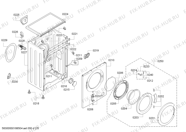 Схема №4 WLG51SH00R с изображением Панель управления для стиральной машины Bosch 11010744