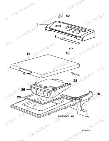 Взрыв-схема стиральной машины Electrolux EWT1328 - Схема узла Command panel 037
