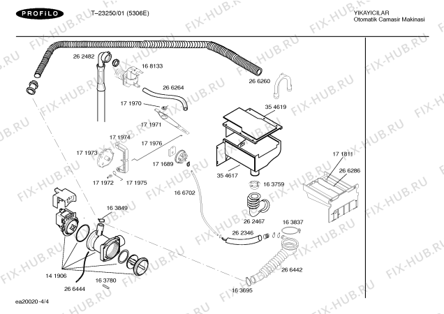 Взрыв-схема стиральной машины Profilo T-23250 - Схема узла 04