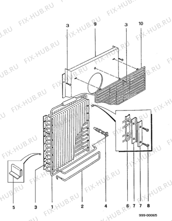 Взрыв-схема холодильника Electrolux K400S - Схема узла Internal parts