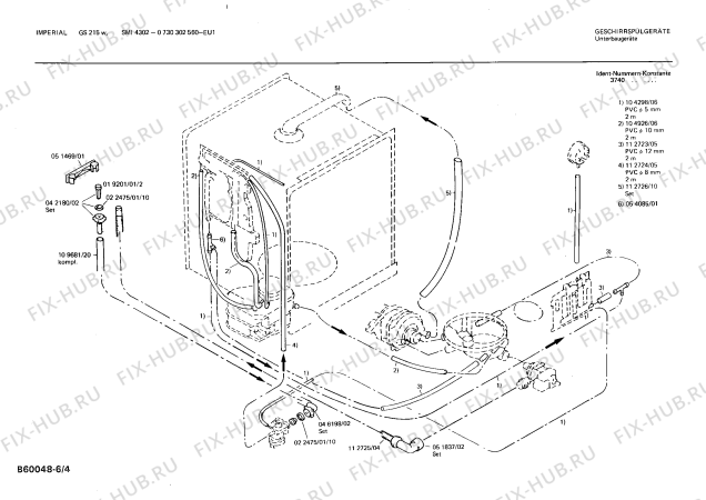 Схема №2 0730302560 GS215W с изображением Панель для посудомоечной машины Bosch 00113794